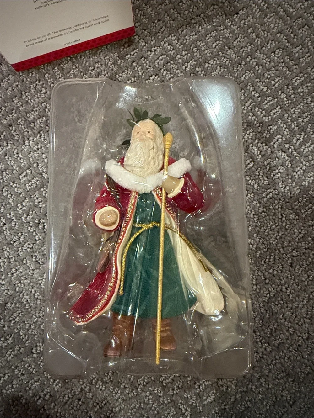 Hallmark 2013 Father Christmas Ornament - Red, Green & Gold Accents